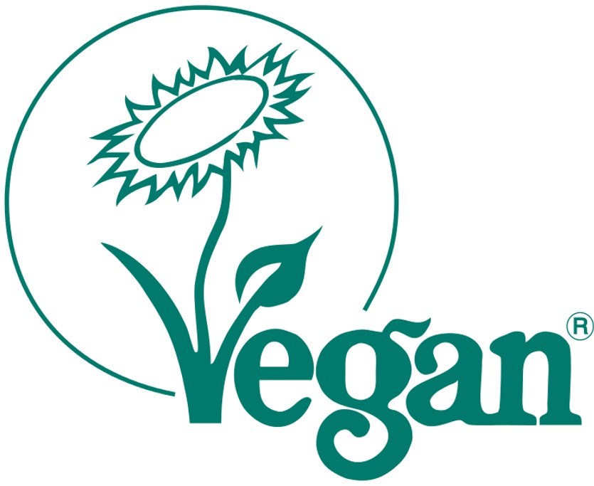 Vegaani. Auringonkukka Vegan merkki